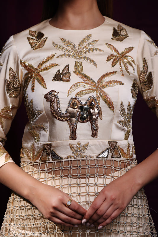 Almallah Cut Work Kurta