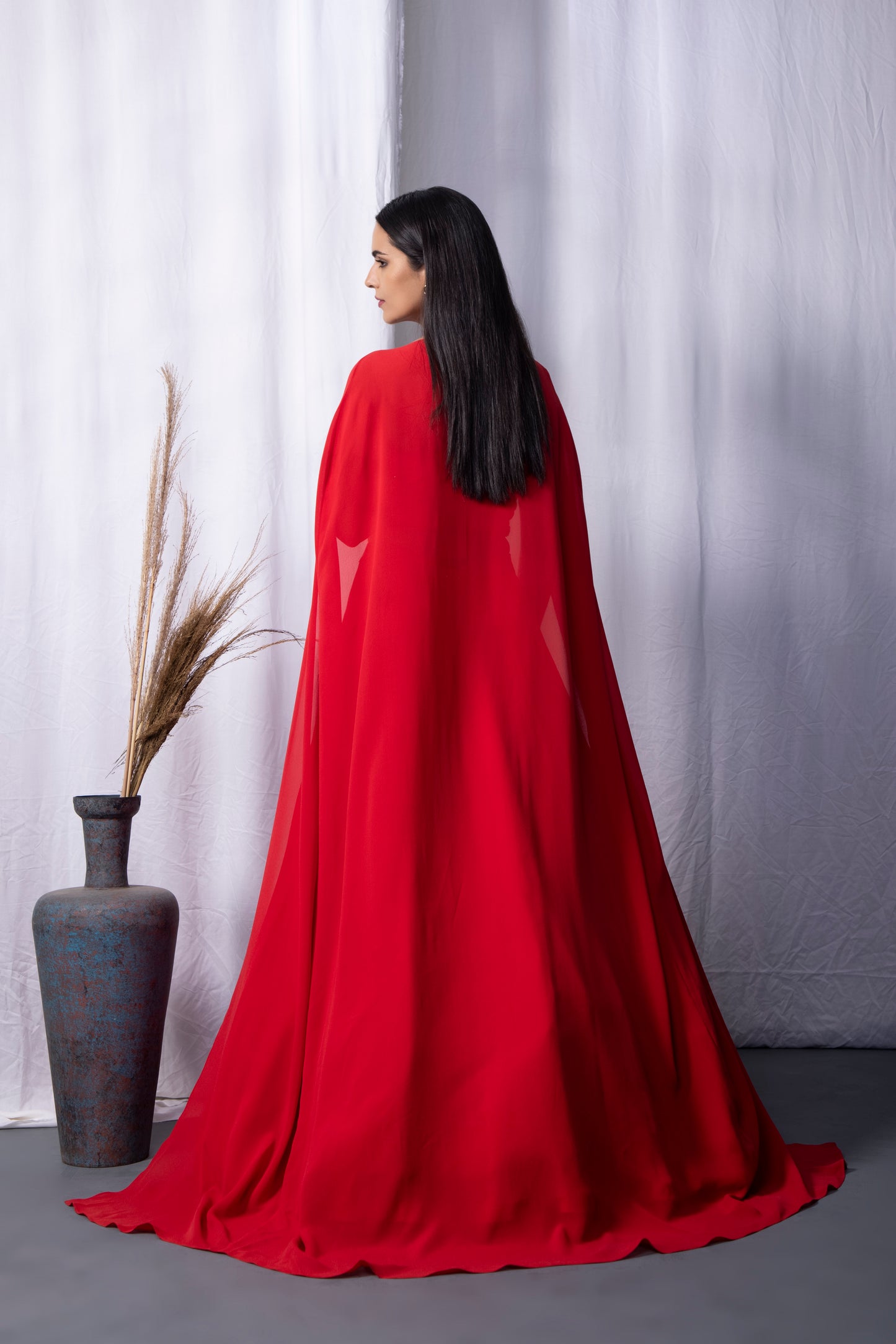 Red Dunes Drape Bralet Skirt