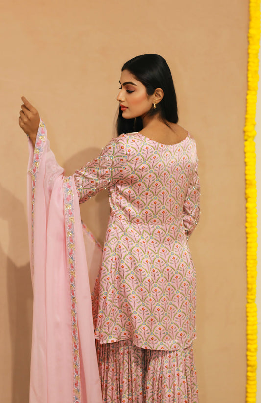 Gulzar Digital Print Peplum Suit Set