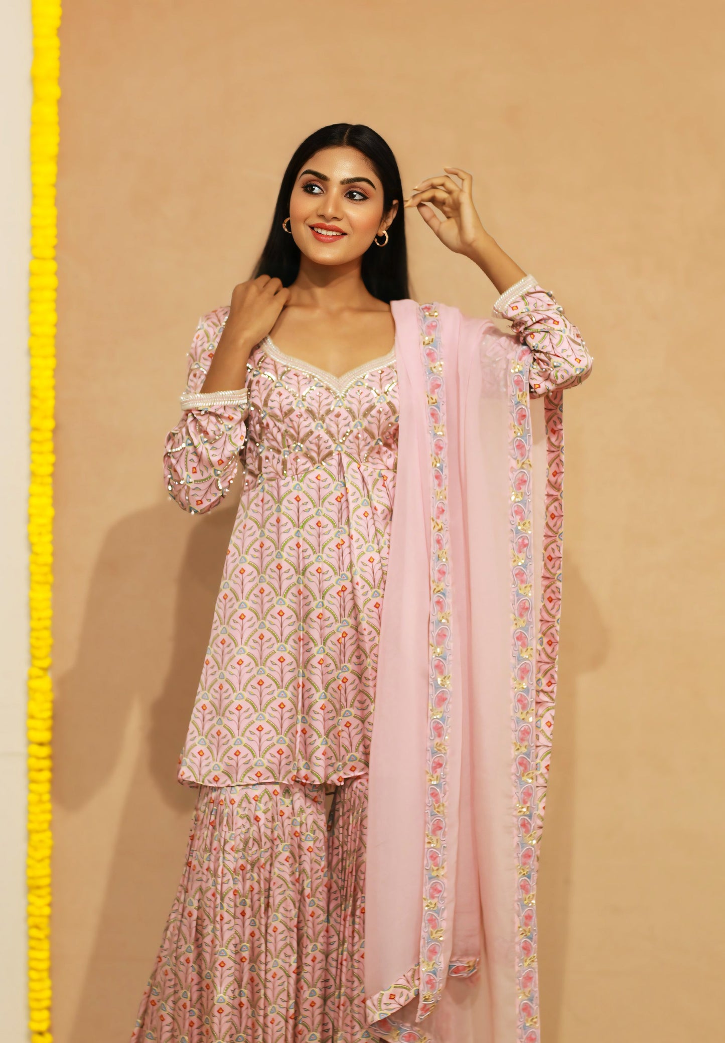 Gulzar Digital Print Peplum Suit Set