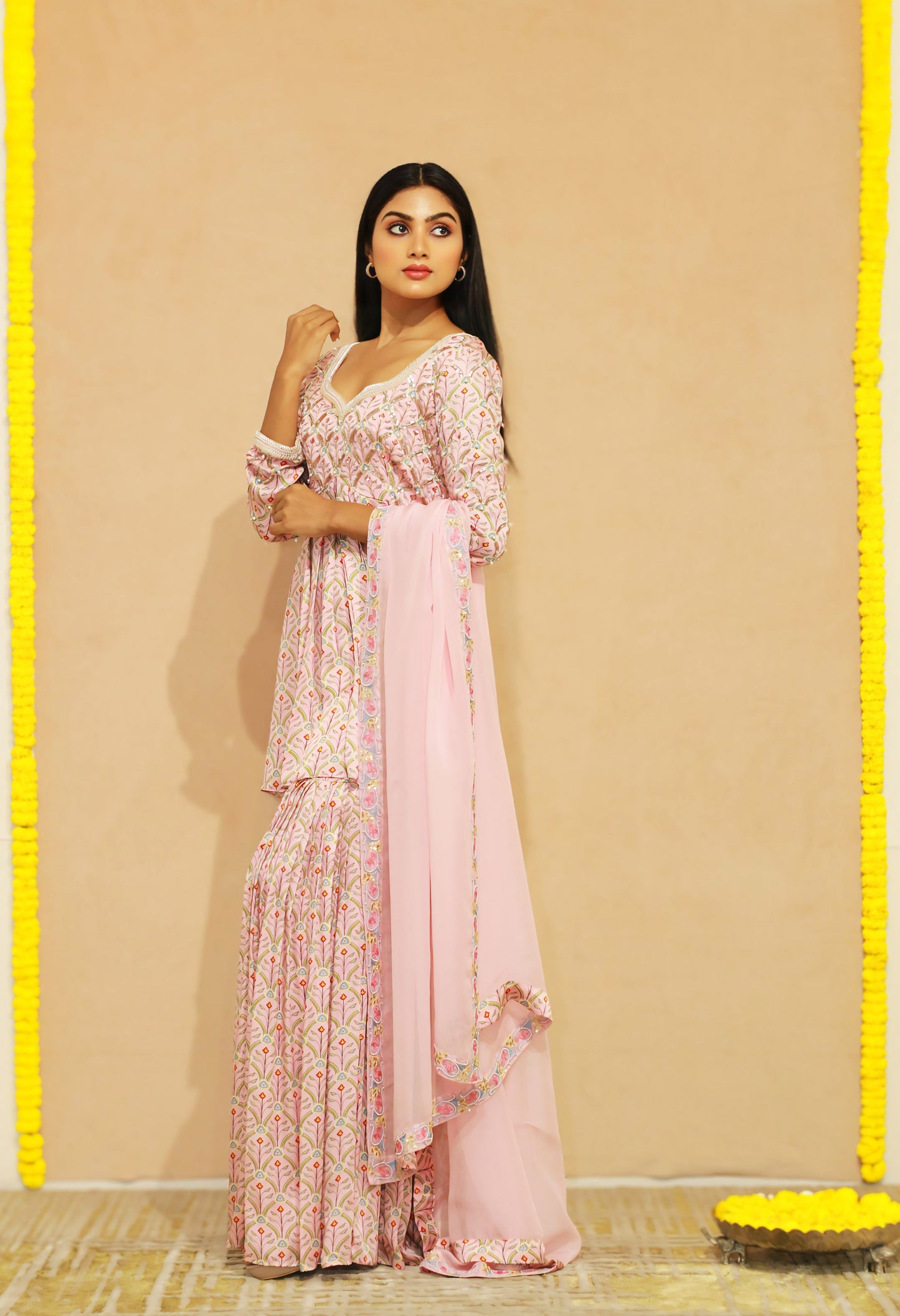 Gulzar Digital Print Peplum Suit Set