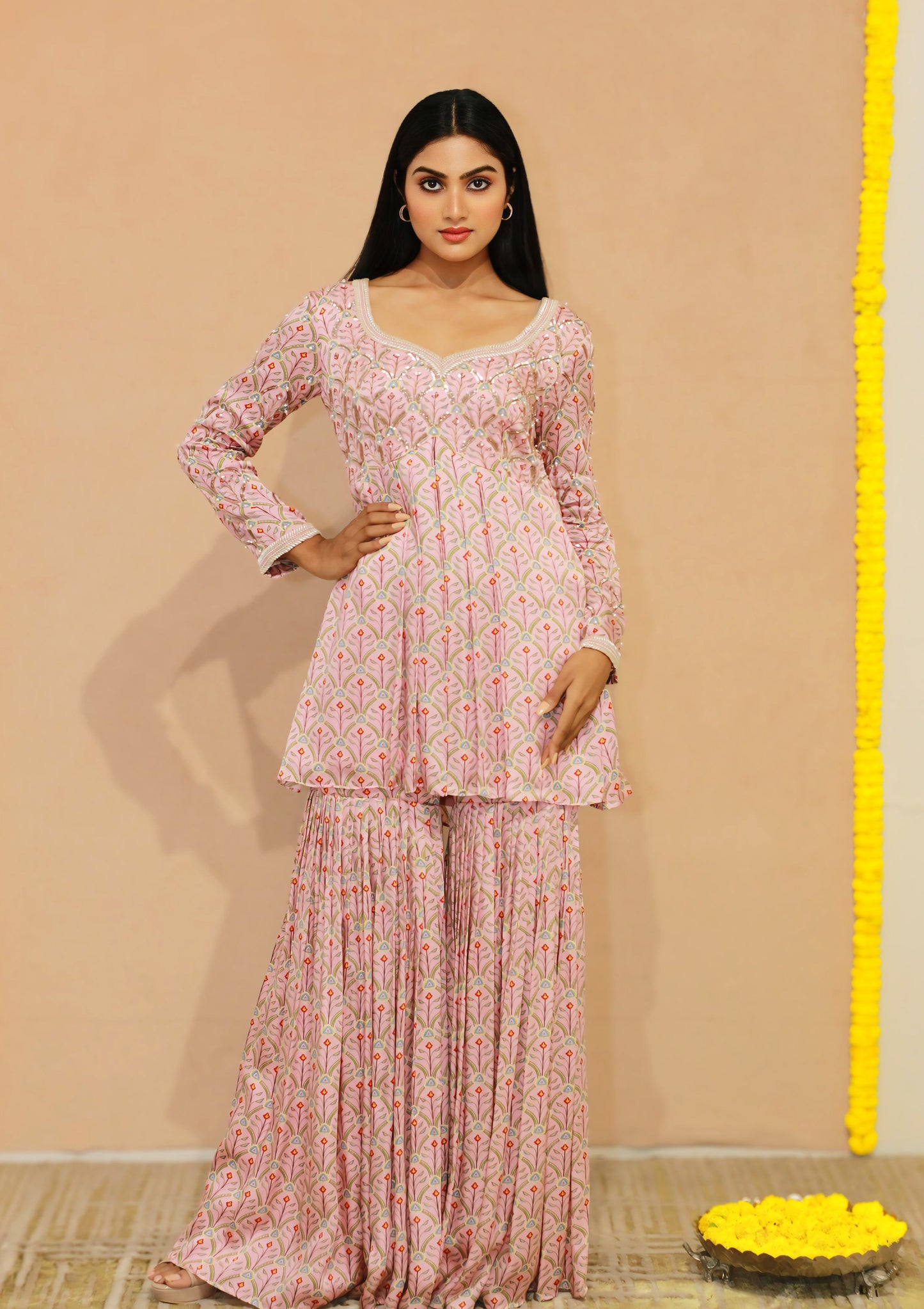Gulzar Digital Print Peplum Suit Set
