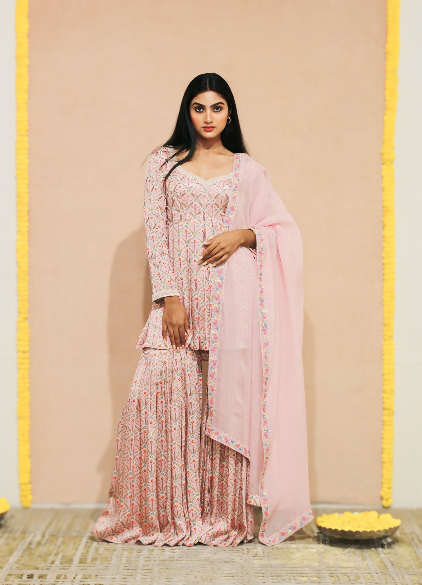 Gulzar Digital Print Peplum Suit Set