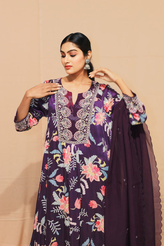 Bagecha Digital Print Gather Kurta