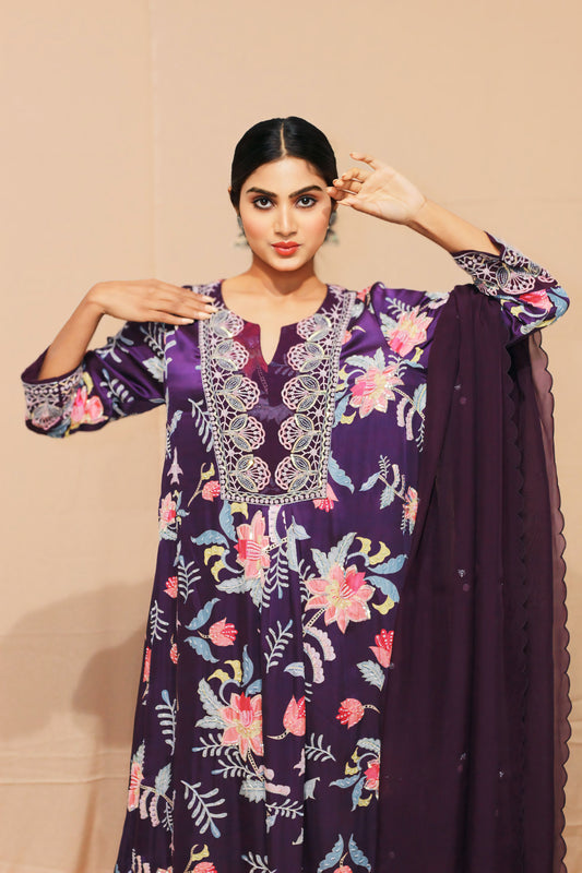 Bagecha Digital Print Gather Kurta