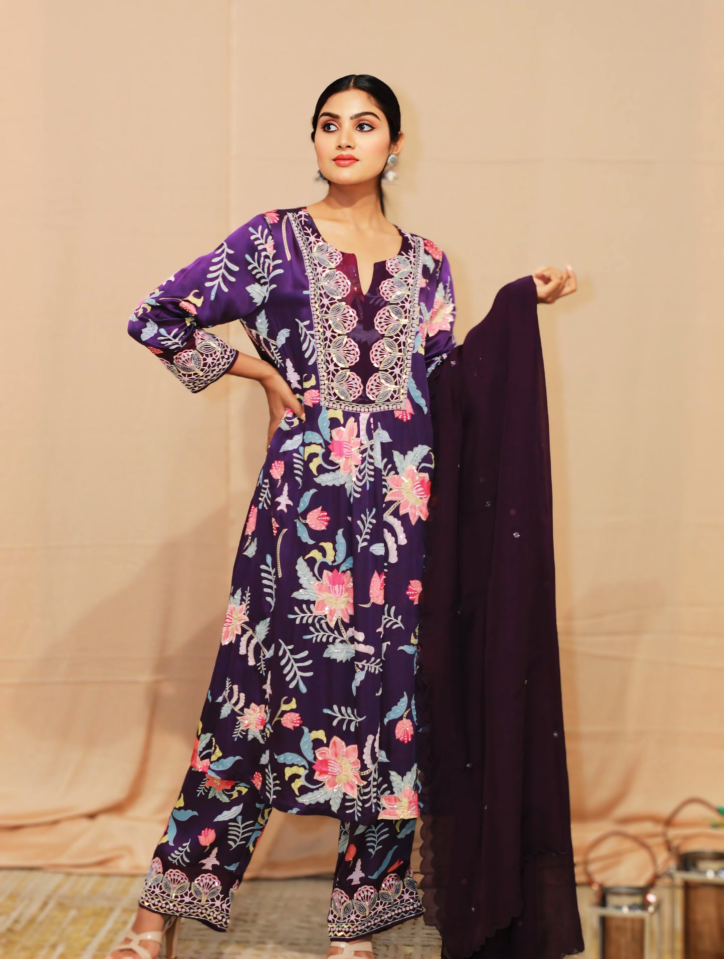 Bagecha Digital Print Gather Kurta