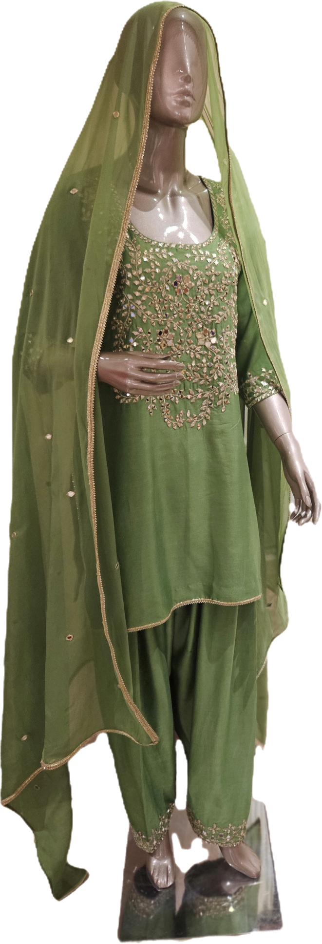 Noorza Green Salwaar Suit Set