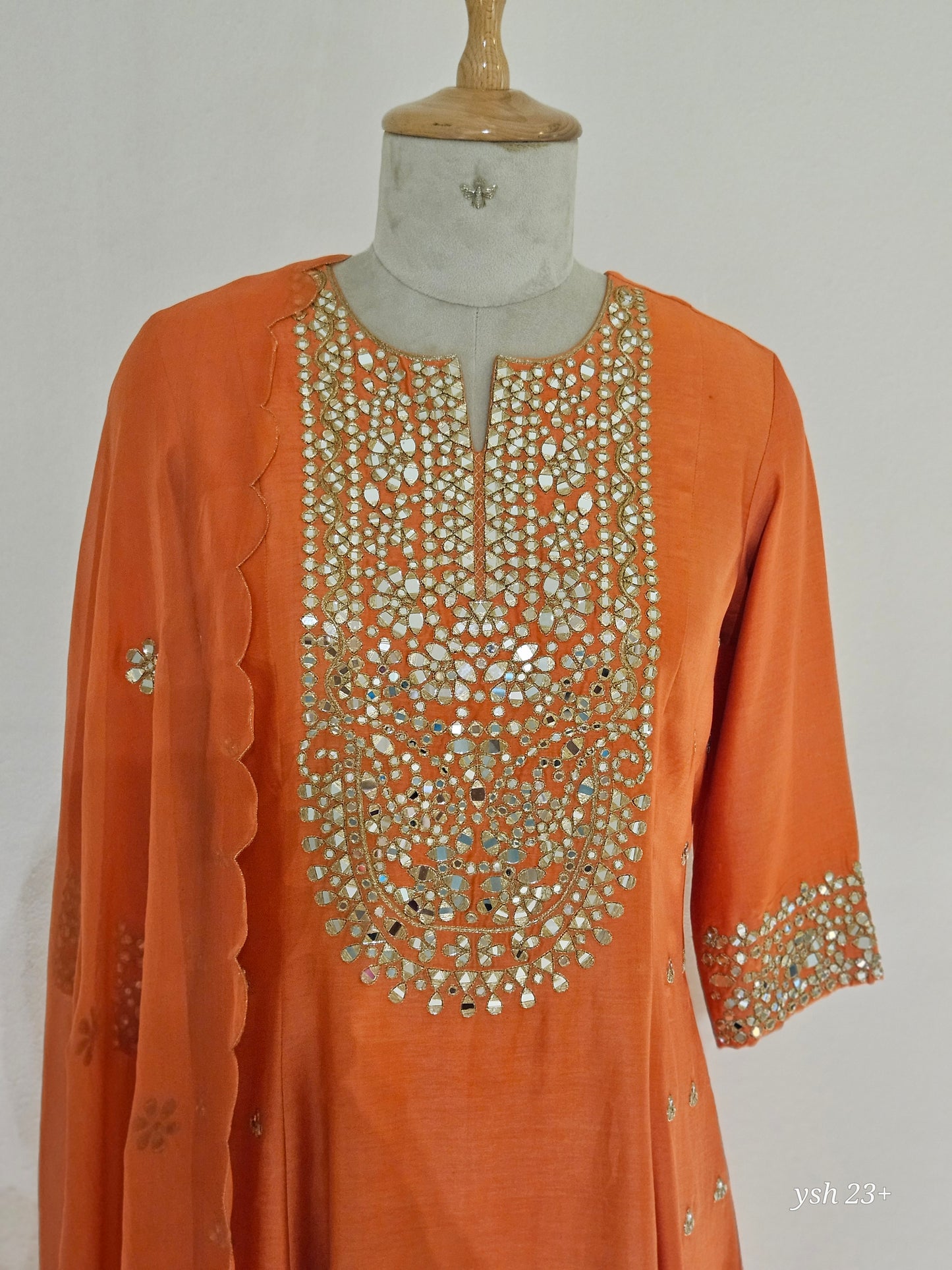 Saffira Orange Anarkali Suit Set