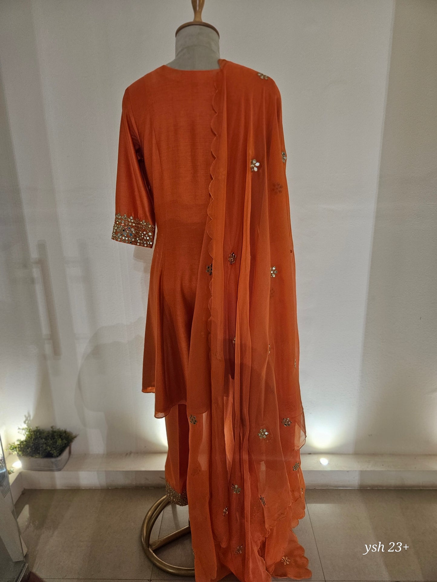 Saffira Orange Anarkali Suit Set