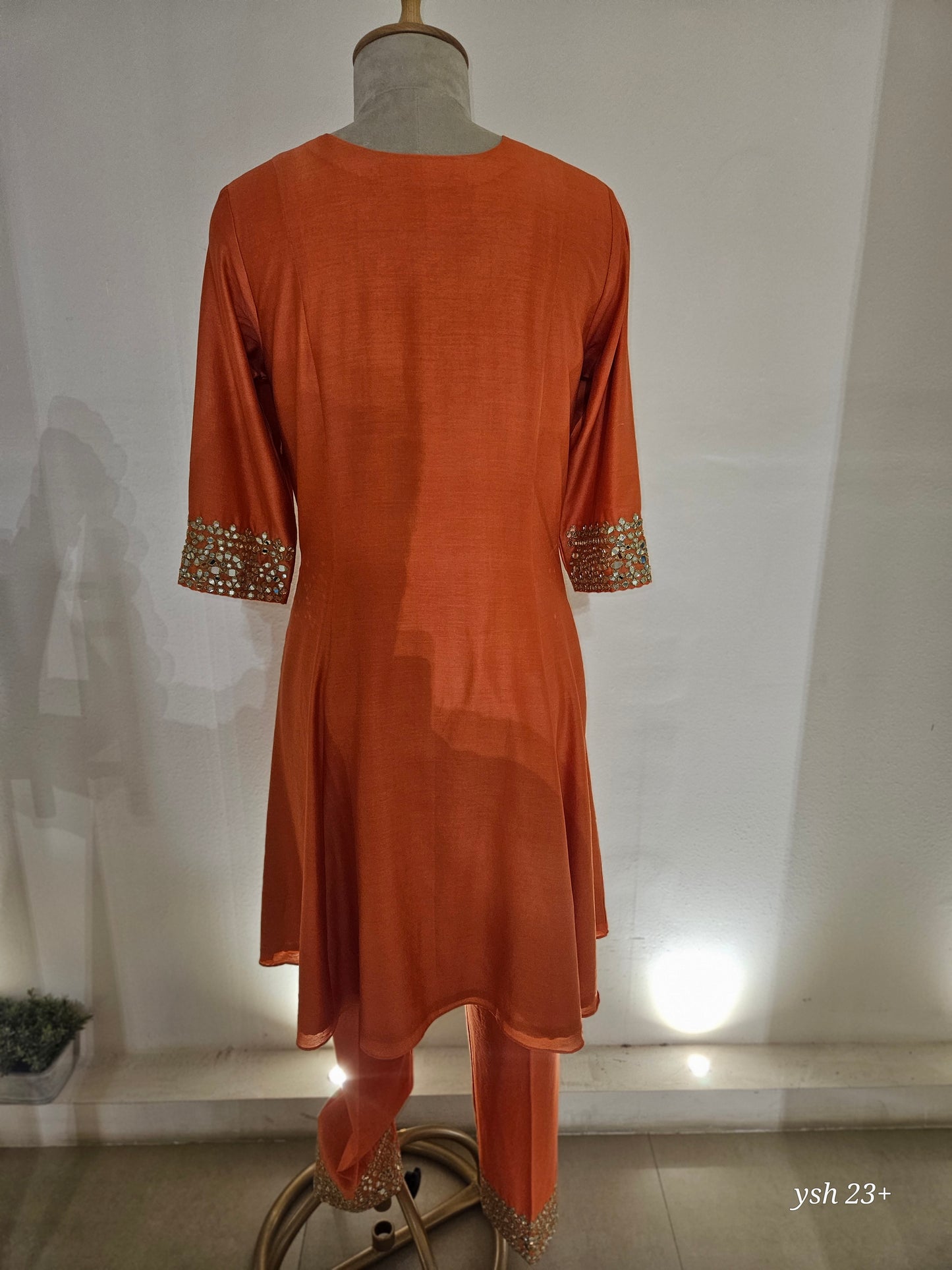 Saffira Orange Anarkali Suit Set