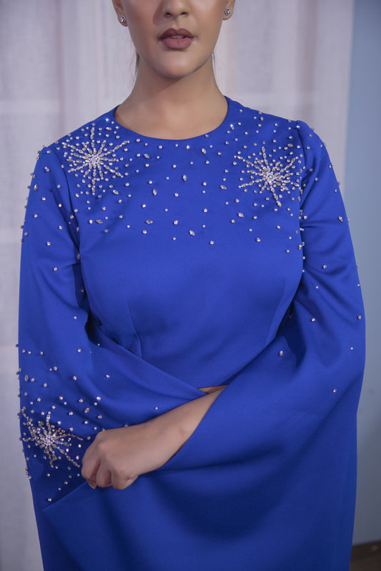 Blue Swaroski Cord Set