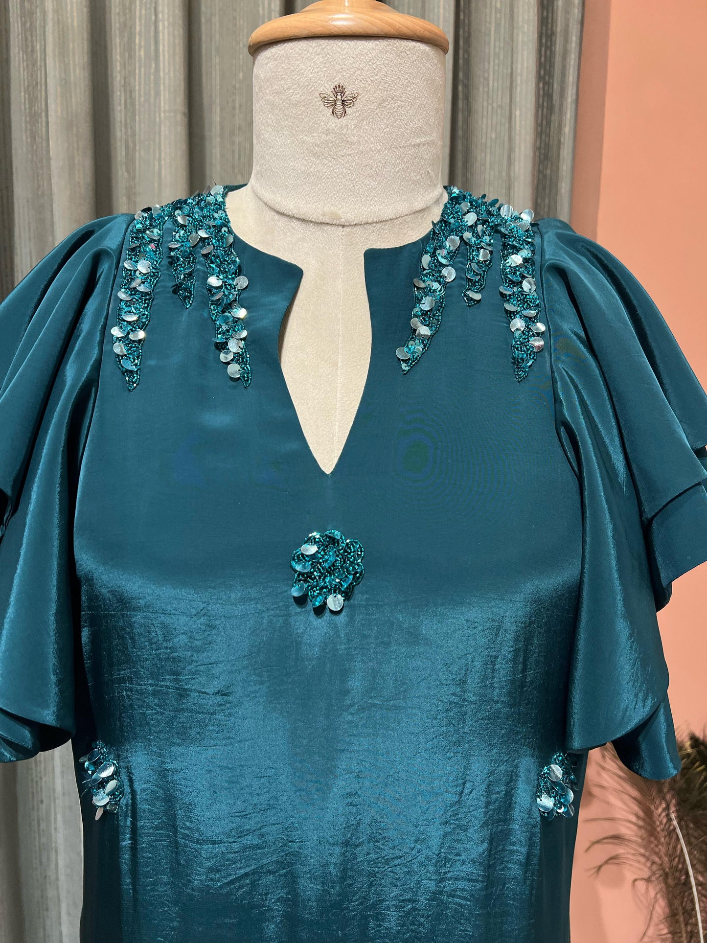 TURQUISE EMBROIDED CO-ORD SET