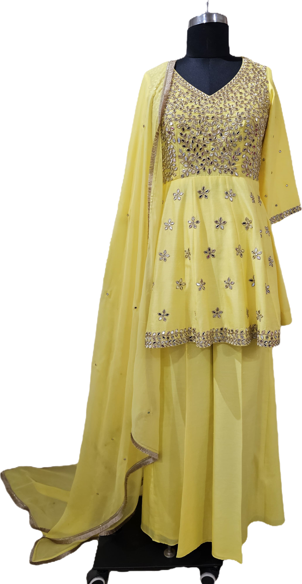 Zaafra Yellow Sharara Suit Set