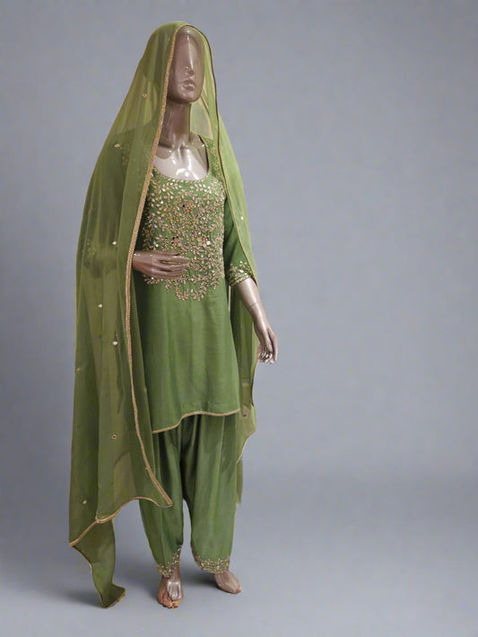 Noorza Green Salwaar Suit Set