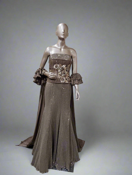 Shimmery Corset Fishcut Skirt