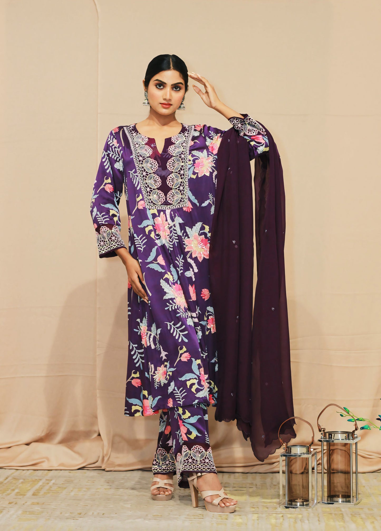 Bagecha Digital Print Gather Kurta