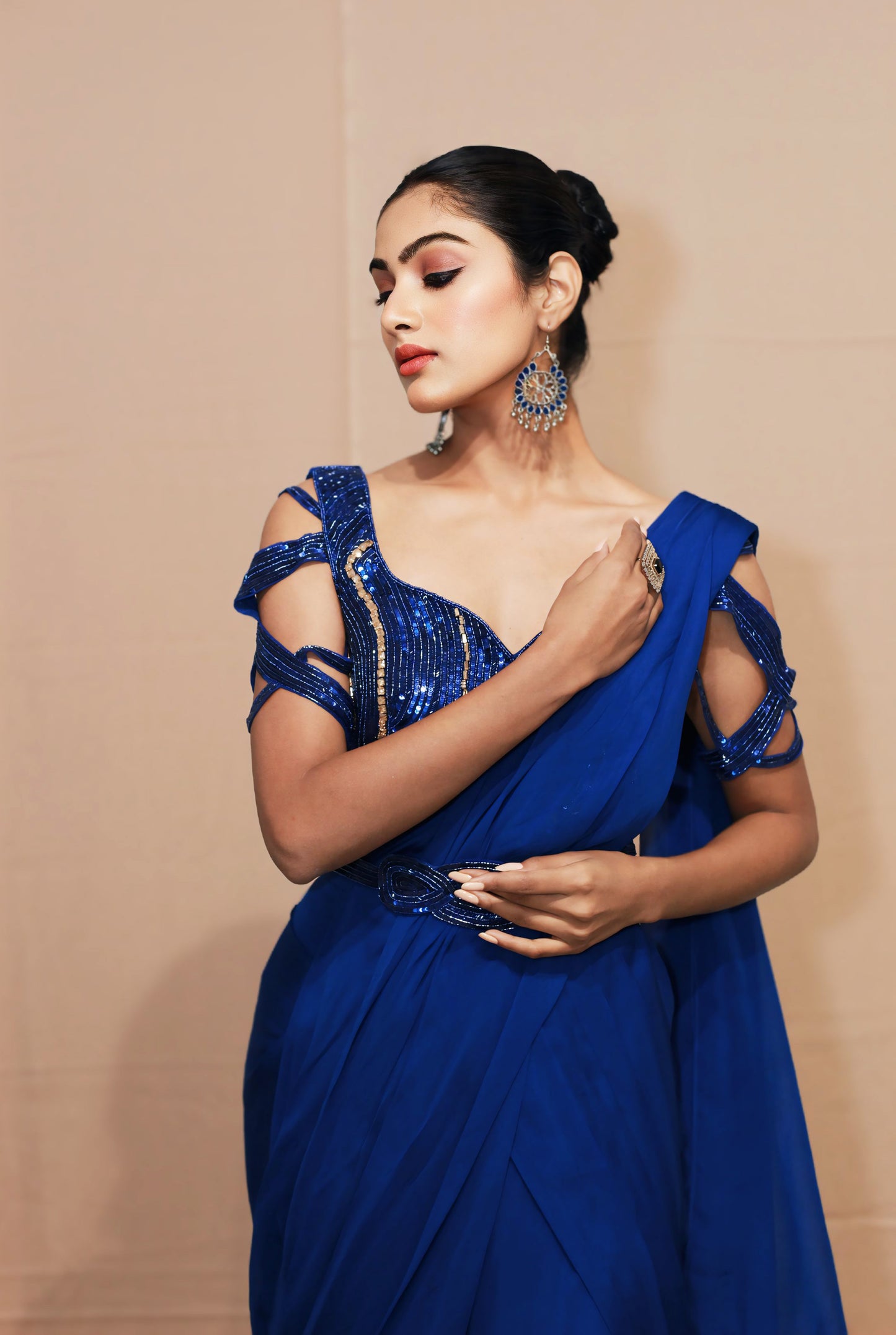 Indus Blue Drape Saree