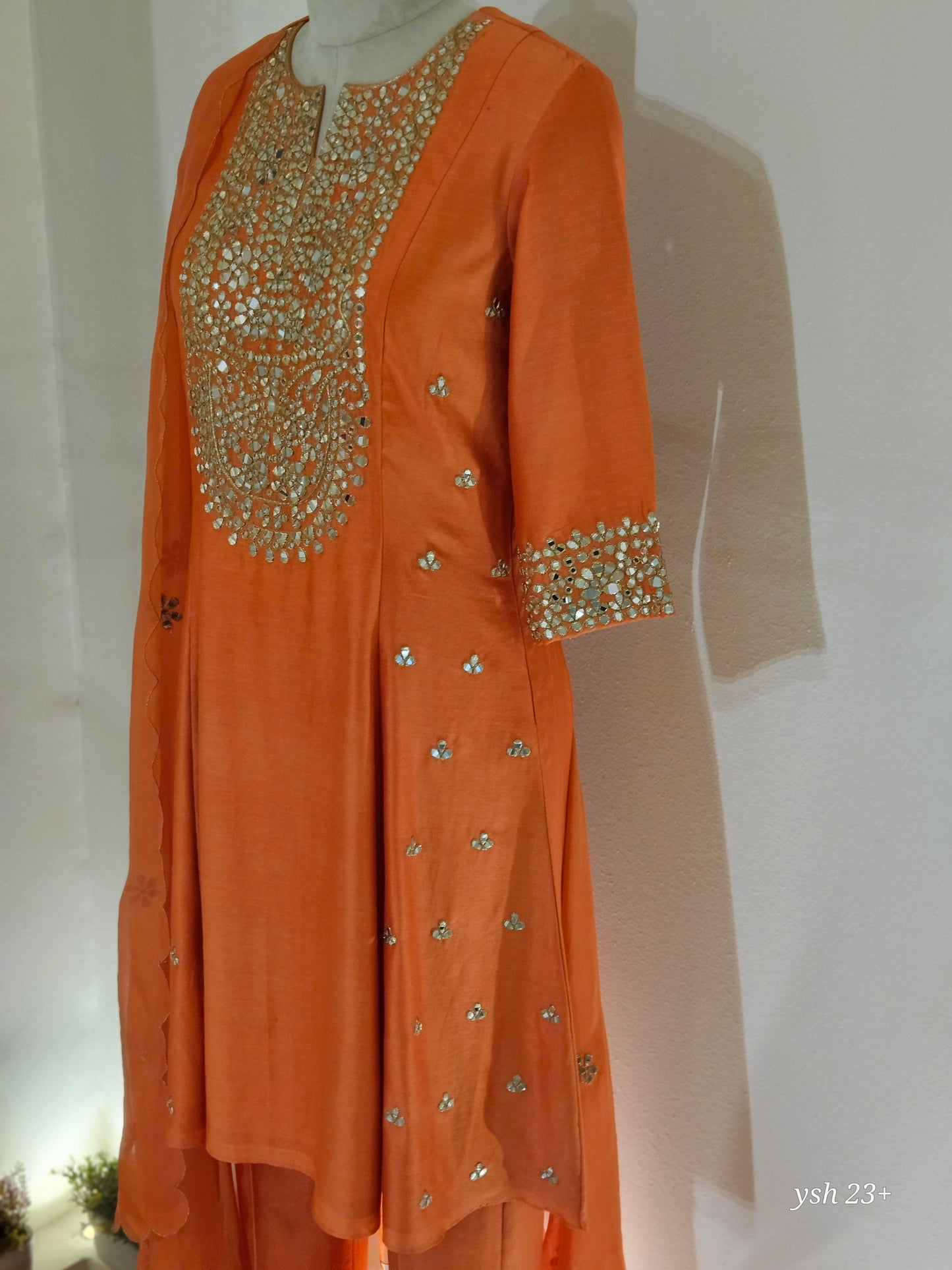 Saffira Orange Anarkali Suit Set