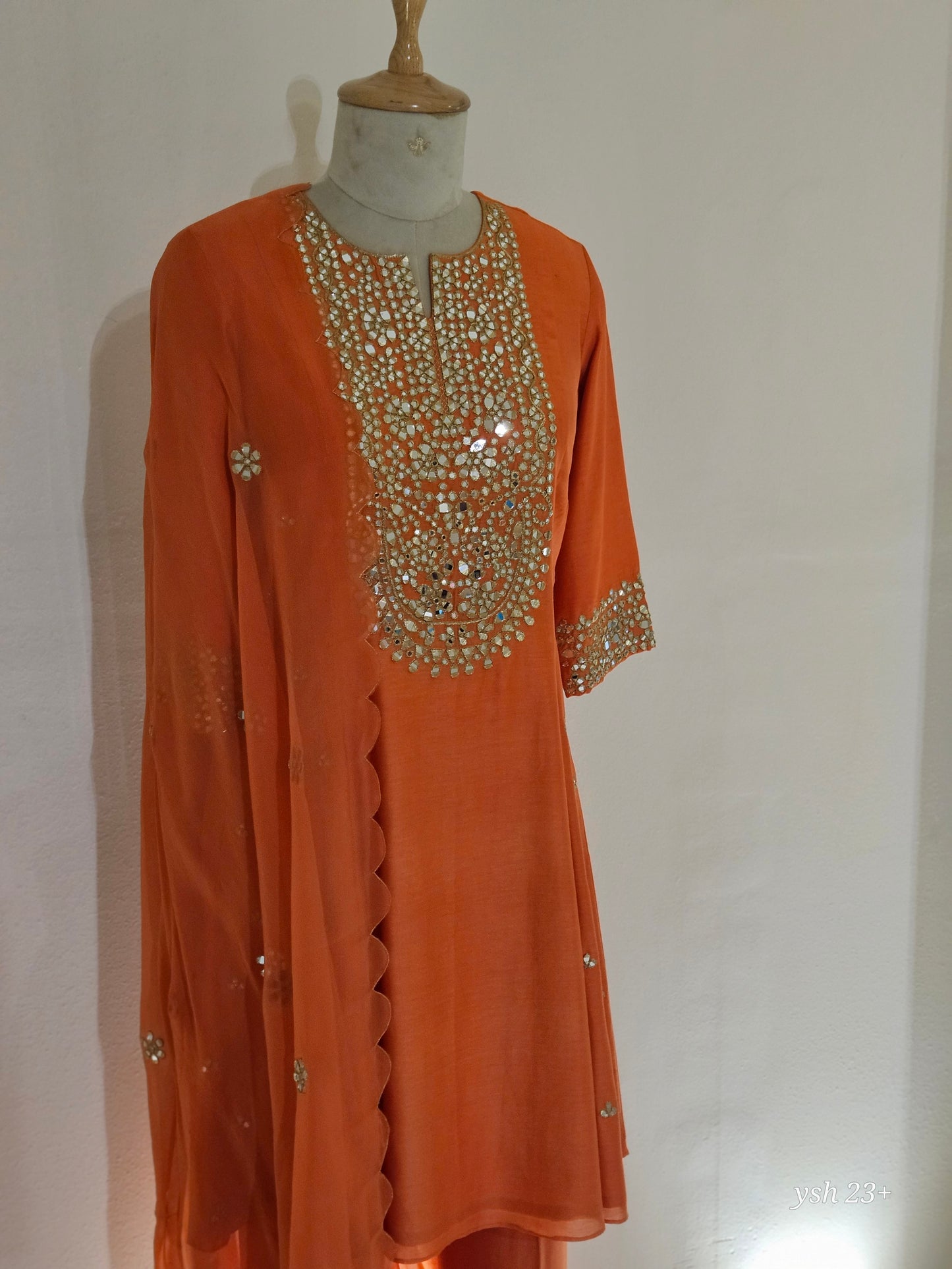 Saffira Orange Anarkali Suit Set