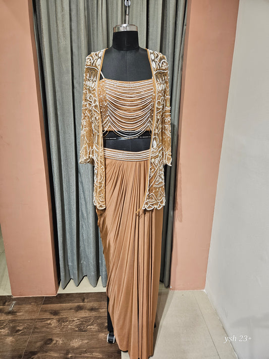 Pearl Cape Skirt Set