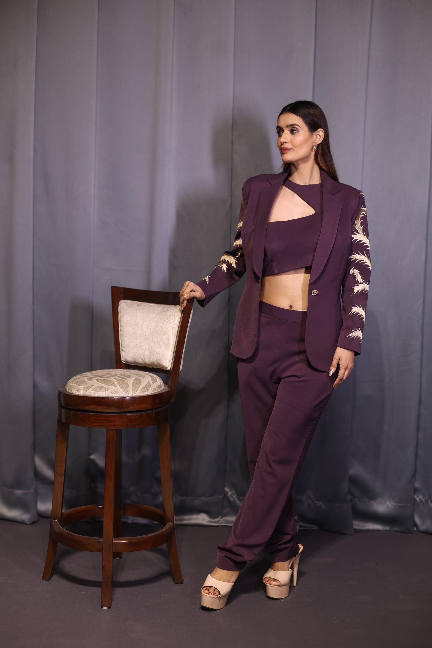 Wine Blazer (3 Piece Set)