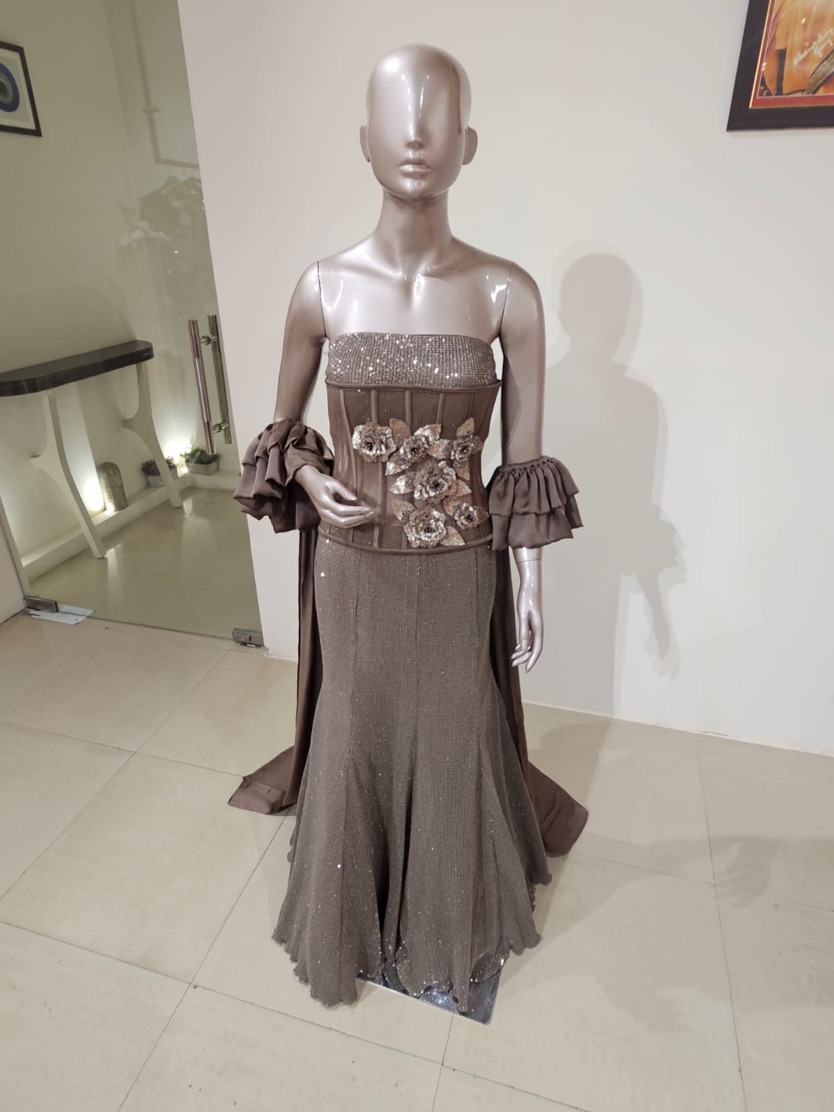Shimmery Corset Fishcut Skirt