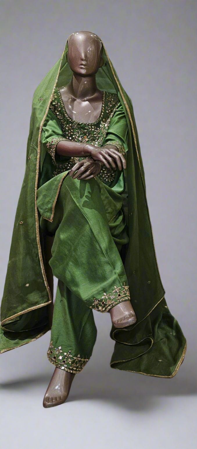 Noorza Green Salwaar Suit Set